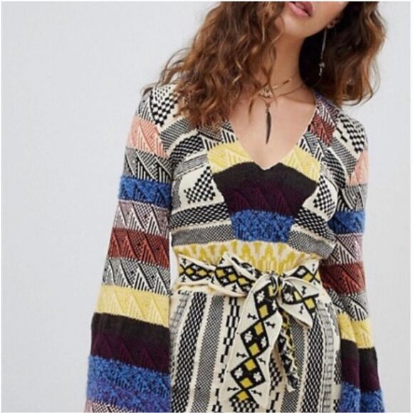 Free People patchwork mini dress size X-small - Picture 10 of 11